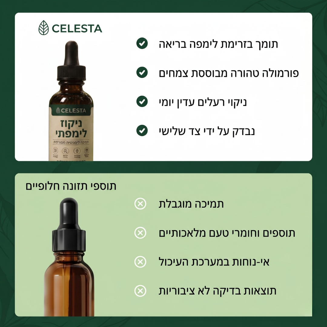 ™CELESTA טיפות ניקוז לימפתי