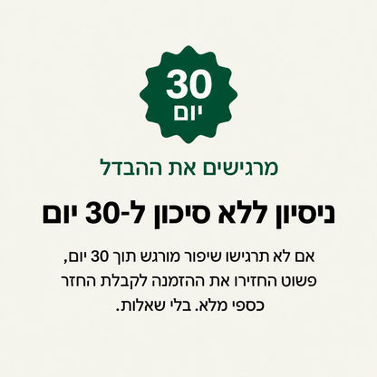 ניסיון ללא סיכון ל-30 יום